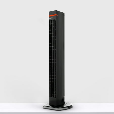 Sharper Image - RISE 40 Oscillating Tower Fan with Remote - Black