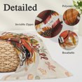 thumbnail image 3 of Pumpkin Football Fall Pillow Covers Queen, Thanksgiving Sunflower Maple Beige Soft Brushed Microfiber Breathable Throw Pillow Covers, Decorative Pillowcase with Zipper for Couch Sofa Bedroom 20"x30", 3 of 9