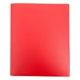 thumbnail image 2 of LKXGBMY 1 Pack Plastic Folders with Pockets and Prongs, 3 Metel Prong Folders with Pockets for Letter Size Sheets, File Folders with Fasteners, Red, 2 of 9