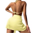 thumbnail image 3 of Tponi Sexy Swimsuits For Women Two-Piece Sets Elastic Yellow Swimsuit Cleaner S, 3 of 6