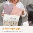 thumbnail image 6 of Christian Art Gifts Pink & Gold Floral Faux Leather Fashion Bible Cover for Women: Everything Through Christ - Phil. 4:13 Inspirational Scripture w/Sleeves, Pocket, Pen Loops to Organize, Pink, Large, 6 of 7