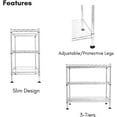 thumbnail image 6 of Internet's Best 3-Tier Mini Wire Utility Shelving - Silver, 6 of 9