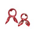 thumbnail image 1 of INSPIRE CHIC 2 Pcs 50cm Foulard Carré en Satin Imprimé pour Femmes, Foulard pour Cheveux, Foulard de Cou 19.69*19.69 Pouces(L*W) Pois Rouges&Fleuri Rouge, 1 of 5
