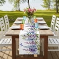 thumbnail image 4 of Table Runners 108 Inches Long Dress Scarves, Purple Spring Floral Farmhouse Coffee/Dining/Kitchen Table Runner for Living Room, Weeping Watercolor Botanical Butterfly 13x108 Inch, 4 of 9