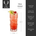 thumbnail image 4 of Viski Pacific Highball Glasses, Cocktail Drinking Glasses, 14 oz, Set of 2, 4 of 10