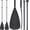 Black, variant on Adjustable Detachable Stand Up Paddle Board Oar Set Aluminum Alloy Shaft Kayak Surfing Fishing