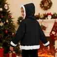 thumbnail image 6 of CYRBOKO Girls Hoodies with Fur-lined Trim, Casual Winter Holiday Thermal Kids' Sweatshirts Black Size 14-15 T, 6 of 7