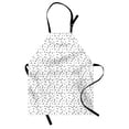 thumbnail image 1 of Half Moon Apron, Repetitive Crescent Halloween Inspired Simplistic Pattern Plain Background, Unisex Kitchen Bib with Adjustable Neck for Cooking Gardening, Adult Size, Dimgray and White, by Ambesonne, 1 of 4