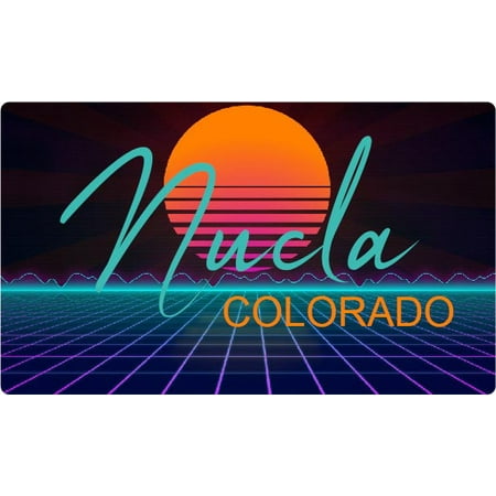 

Nucla Colorado 4 X 2.25-Inch Fridge Magnet Retro Neon Design