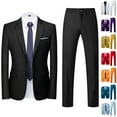thumbnail image 5 of guisaled Suits for Men Big and Tall Classic Fit Slim Wedding Suit Notch Lapel Button Up Blazer Jacket Pants 2 Piece Sets Outfits, 5 of 6