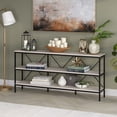 thumbnail image 4 of Evelyn&Zoe Modern Farmhouse 64" Wide Blackened Bronze/Alder White Console Table, 4 of 7