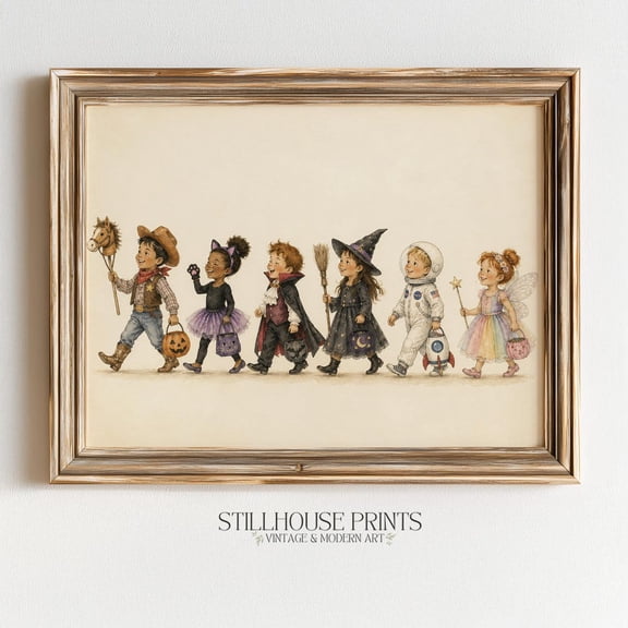 Trick Or Treat Vintage Wall Art Print