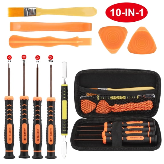 T6 T8 T10 Torx Security Screwdriver Set with Cross 1.5 Magnetic Screwdriver Repair Tool Kit Suitable for Xbox One Xbox 360,PS3/PS4/PS5,Nintendo Switch,Laptop,Macbook,iPhone,Watch,Glasses