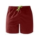 thumbnail image 4 of Pantalones cortos de playa de color liso para hombre: bañadores ligeros de secado rápido con cordón, 4 of 6
