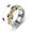 Silver-Gold, variant on Black Gold Gear Spinner Ring Stress-Reducing Anti-anxiety Stainless Steel Rotates Ring for Men Size 9