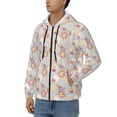 thumbnail image 3 of Honeii Butterfly Flower Print Hoodies for Men, Pullover & Full Zip, Breathable Zip up Hoodie, Sweatshirt-3X-Large, 3 of 5