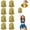 Colorful+Gold, variant on 8 Pcs Cheerleading poms,pom poms Cheerleading with Finger for Rooters Cheering Squad Team Spirit Sports (Colorful+Gold)
