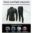 thumbnail image 2 of Guardurnaity Ropa deportiva para hombre, ropa deportiva para correr, ejercicio, gimnasio, traje deportivo, traje térmico transpirable elástico, chándal con Pijama gris negro XXL, 2 of 6
