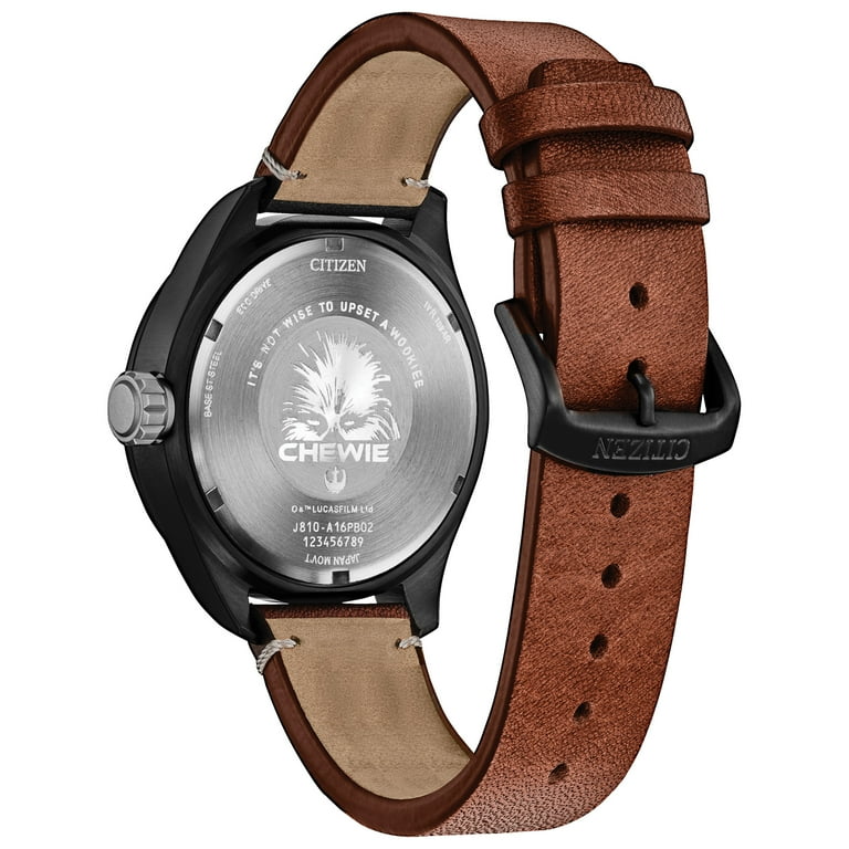 Citizen Men's Eco-Drive Star Wars Chewbacca Leather Strap Watch