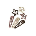 thumbnail image 1 of 6Pcs Élégant Snap Hair Clips Mat Cadeau Multicolor Clips Attache Mat Mode pour Casual Parti Star Waterdrop, 1 of 9