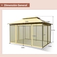 thumbnail image 3 of Glorieta para Patio Costway Toldo de Exterior 3,9 x 2,9 m Beige, 3 of 9