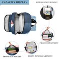 thumbnail image 3 of FORMRS Unisex School Backpack 17" Student Travel Bag with Laptop Compartment, Blue Geometric, 3 of 7