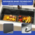 thumbnail image 2 of ModFusion 33" Single Bowl Kitchen Sink with Accessories, Stainless Steel Nano Gunmetal Black Drop-In Sink, Workstations, Prep Kitchens, 2.7x1.5 ft Sinks RVs Bar Basin, 2 of 10
