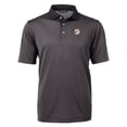 thumbnail image 2 of Men's Cutter & Buck Black Miami Dolphins Big & Tall Virtue Eco Pique Micro Stripe Recycled Polo, 2 of 3