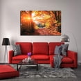 thumbnail image 2 of Autumn Forests Leaves Fall Canvas Wall Art Colorful Autumn Framed Painting For Livingroom Office Bedroom Wall Decor Ready to Hang, 2 of 6