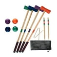 thumbnail image 2 of Four Players Croquet Wooden Mallets Family Game Portable EVA Material for Outdoor Lawn Backyard Adults, 2 of 9
