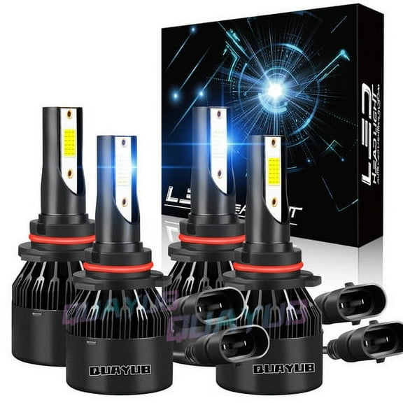 For Freightliner Columbia 2005-17 4x Ice Blue LED High/Low Beam 9005 9006 Headlight Bulbs