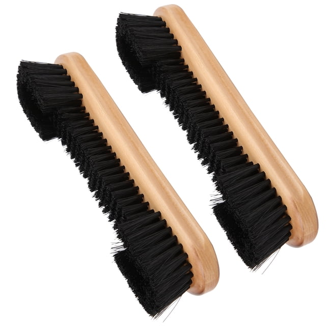 Domqga Billiard Brush,Pool Table Brush,2Pcs/Set Pool Table Brush Billiard Cleaner Wooden Handle Pool Table Cleanning Accessories