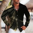 thumbnail image 1 of Camisas hawaianas con estampado de rayas para hombre camisas de manga larga para fiestas camisas de gran tamaño para hombres ropa blusa Harajuku para mujer, 1 of 6