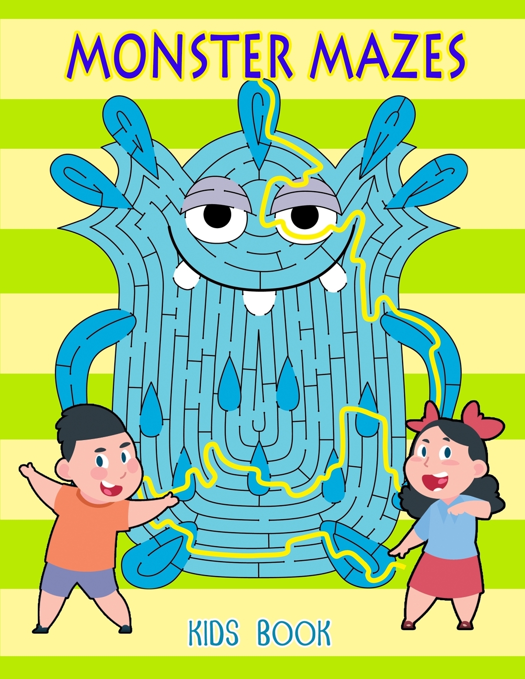 Monster Mazes Kids Book Fun and Challenging Mazes Solving, Motor