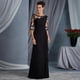 thumbnail image 1 of Womens Lace Patchwork Velvet Long Sleeves Slim Fit Bodycon Dress Party Ball Gown, 1 of 1