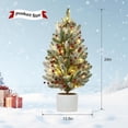 thumbnail image 2 of 24 Inch Table Top Christmas Tree with Lights, Pre-lit Artificial Small Green Christmas Tree with Cement Basin Base, Miniature Pine Christmas Trees for Table Office Dorm Desk Decorations, 2 of 8