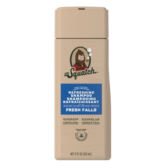 Dr. Squatch Fresh Falls Moisturizing Hair Shampoo Natural Shampoo for Men, 11 fl oz
