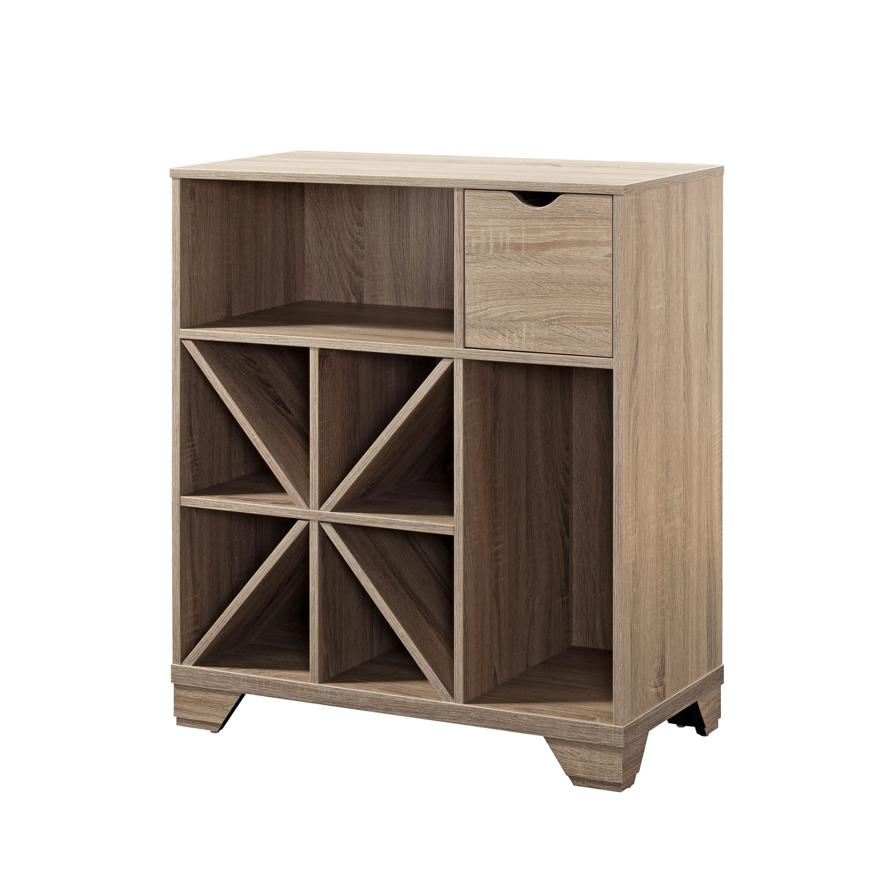 Furniture of America Lassen Modern Multi-Storage Buffet Server, Dark Taupe