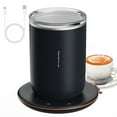 thumbnail image 1 of yeacher Dual-Function 300ml Magnetic Stirring Mug with 55°C Smart Temperature Control, USB-Powered, Touch Button Base, and Transparent Dustproof Lid - Ideal for Home, Office, or Gifting - Matte Black, 1 of 6