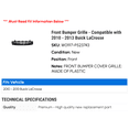 thumbnail image 2 of Front Bumper Grille - Compatible with 2010 - 2013 Buick LaCrosse 2011 2012, 2 of 2