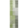 thumbnail image 2 of Addison Rugs Mayfield Washable Transitional Striped Green Runner Rug, 2'3" x 7'6", 2 of 5