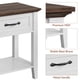 thumbnail image 4 of Yeshouse Mesita de noche con una mesa de noche de madera con un cajón, un estante de almacenamiento abierto, mesa de lado Industrial, mesita de noche blanca estrecha, 4 of 8