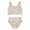Beige, variant on LILIYA Girls Bathing Suit Sun UPF 50 Girls Piece Swimsuit Cute Ruffle Bathing With Skirt For Toddler Kids