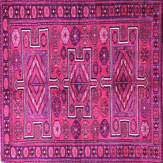 Ahgly Company Indoor Square Persian Pink Traditional Area Rugs, 6' Square