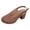 1Brown, variant on Womens Slingback Sandals Closed Toe Hollow out Chunky Heels Arch Support Daily Work Dress Shoes Casual Pumps Brown Size 6.5