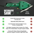 thumbnail image 2 of Rotorazer Compact Circular Saw Set with 3.35 in Blades, Dust Collector and Case, Green, 2 of 9