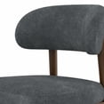 thumbnail image 6 of ClinQ Chenille Dining Chairs Set of 2, Modern Upholstered Kitchen Side Chair with Curved Back, Solid Wood Legs for Dining Room, Gray, 6 of 10