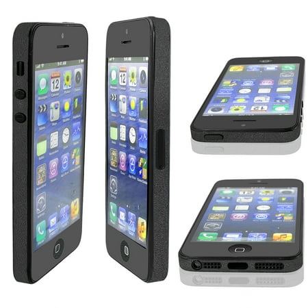 Unique Bargains Black Front Back Side Edge Wrap Button Decal Skin Sticker Set for iPhone 4 4G