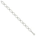 thumbnail image 3 of Auriga Fine Jewelry 925 Sterling Silver Textured Fancy Oval Link Bracelet 7.5 inch for Women, 3 of 6