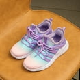 thumbnail image 5 of Kushyshoo Kids Sneakers Rainbow Pink Purple Running Athletic Shoes for Girls Size 4 (Big Kid), 5 of 6